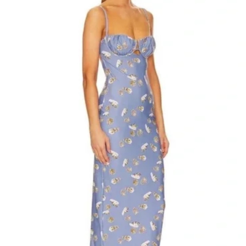 Montce Lavender Floral Maxi Dress